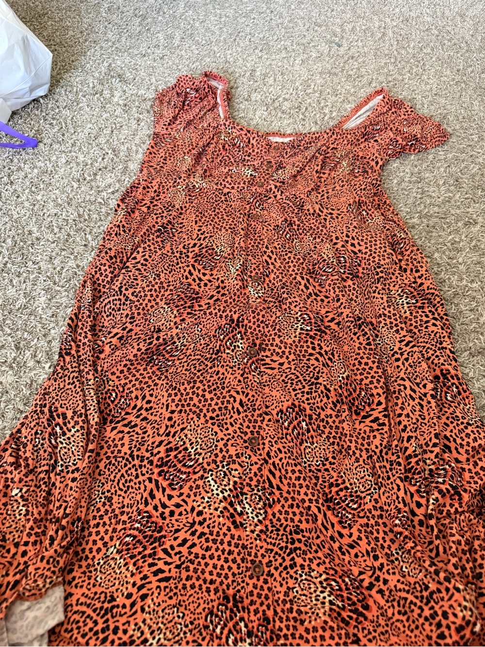 torrid Orange Animal-Print Maxi Dress